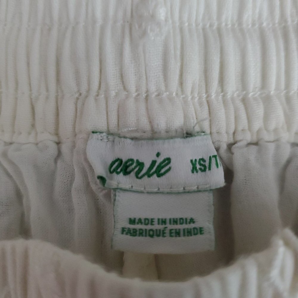 🏆387 Aerie Eyelet Lace Boho Mini Off White Skirt - Picture 3 of 7